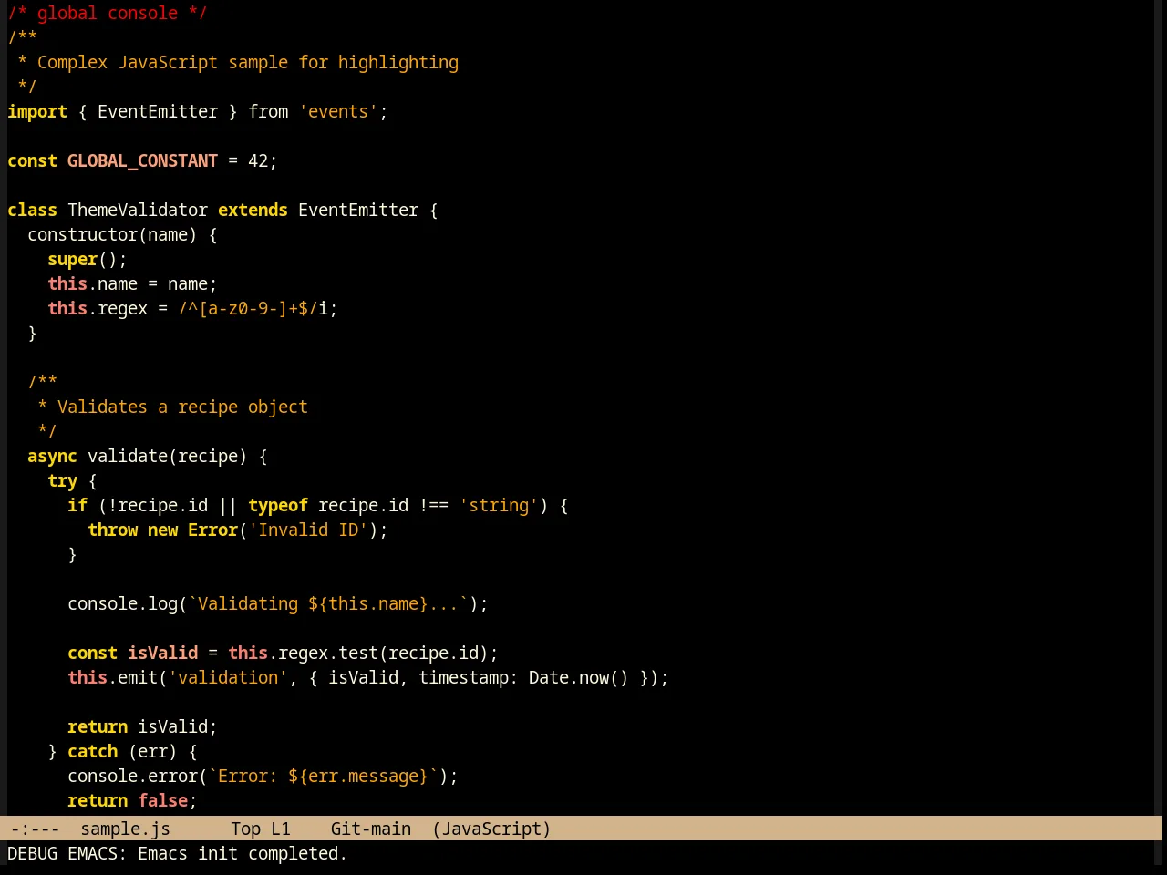Jsc Dark Theme in javascript-mode