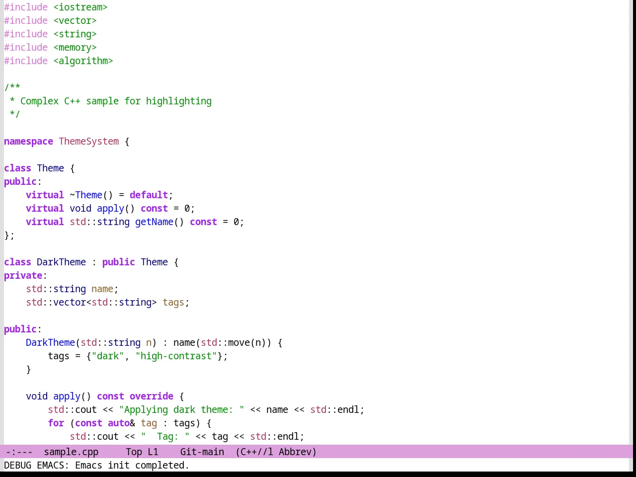 Jsc Light 2 Theme in c++-mode