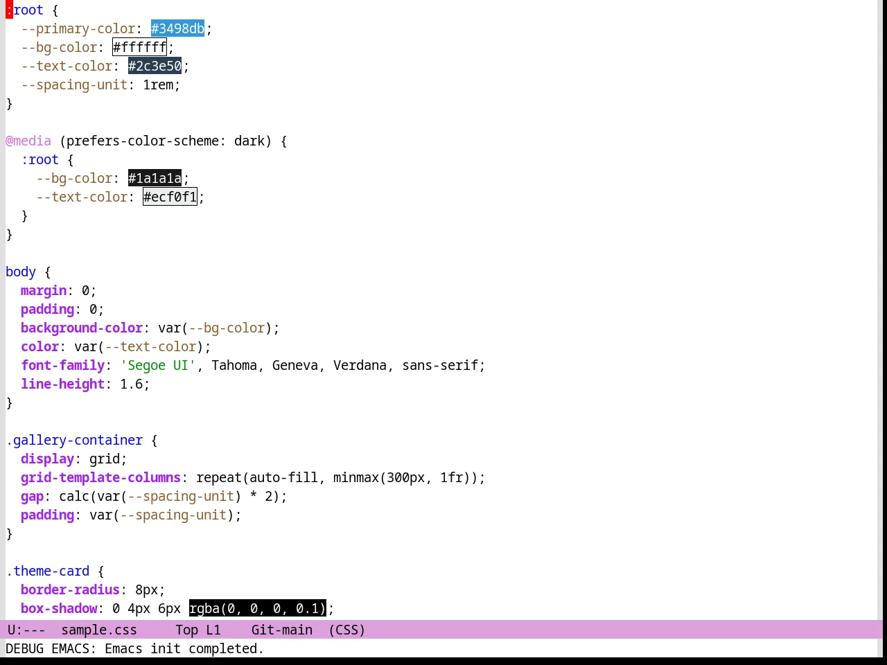 Jsc Light 2 Theme in css-mode