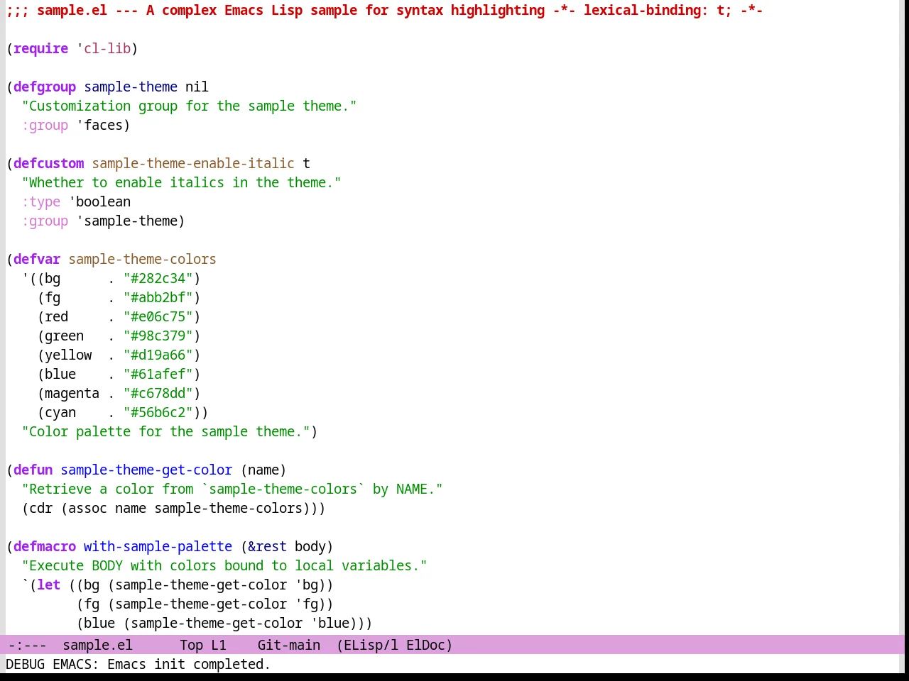 Jsc Light 2 Theme in emacs-lisp-mode