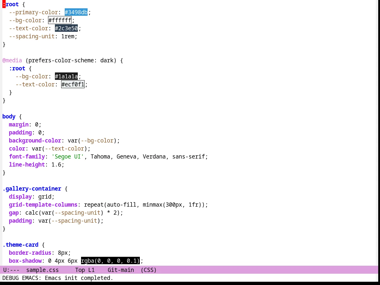 Jsc Light Theme in css-mode