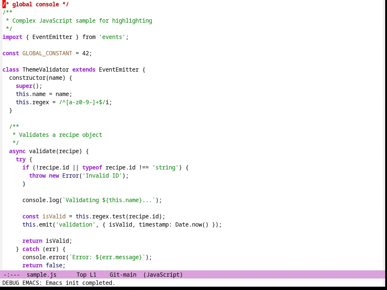 Jsc Light Theme in javascript-mode