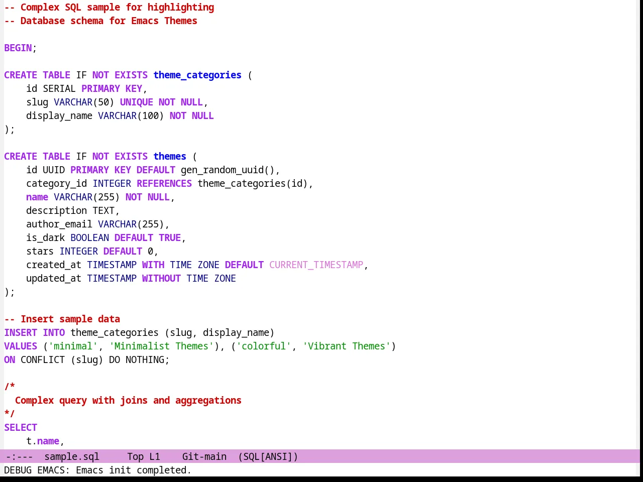 Jsc Light Theme in sql-mode