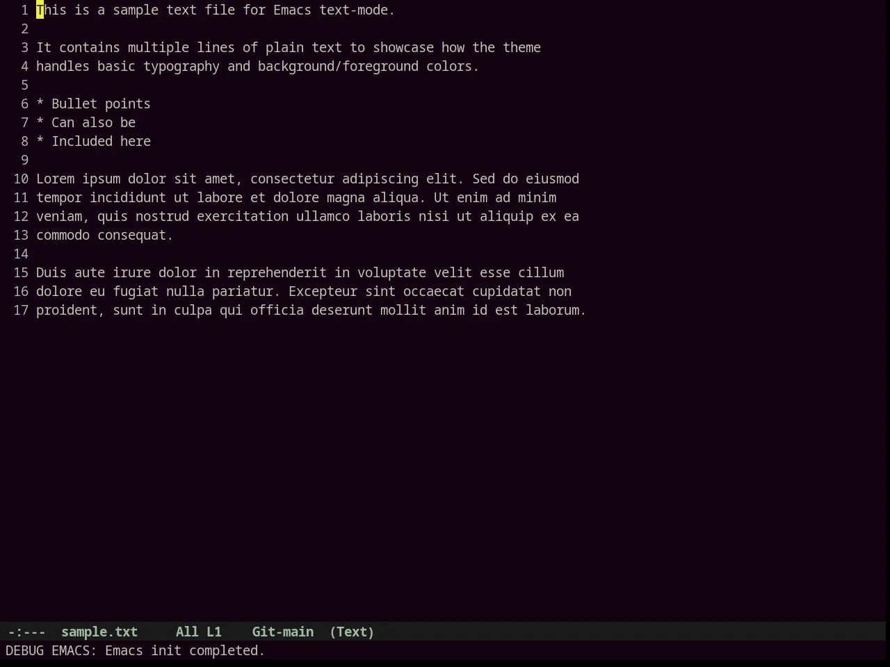 Junio Theme in text-mode
