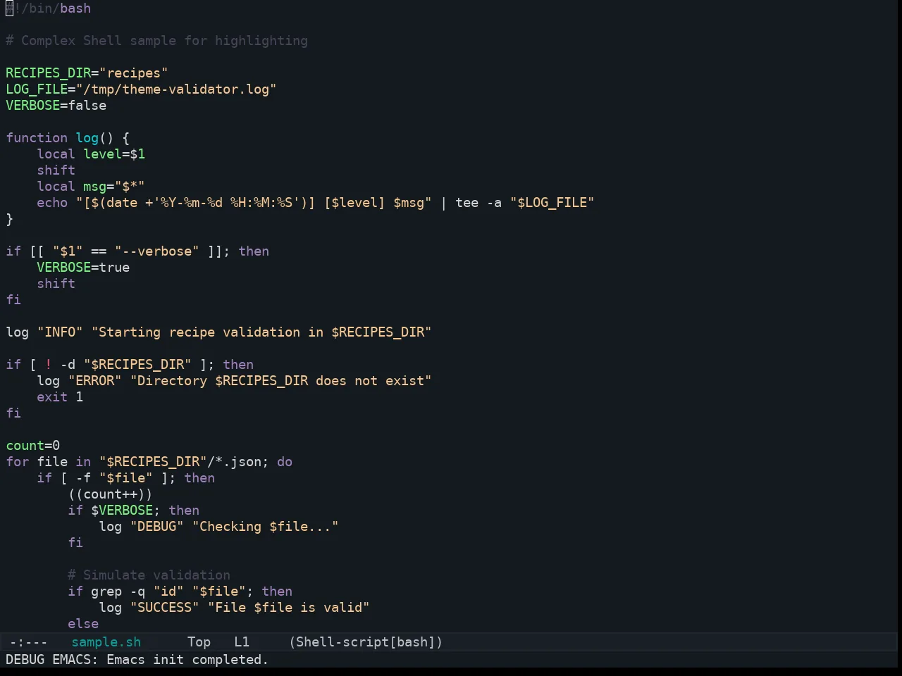 Kaolin Aurora Theme in sh-mode