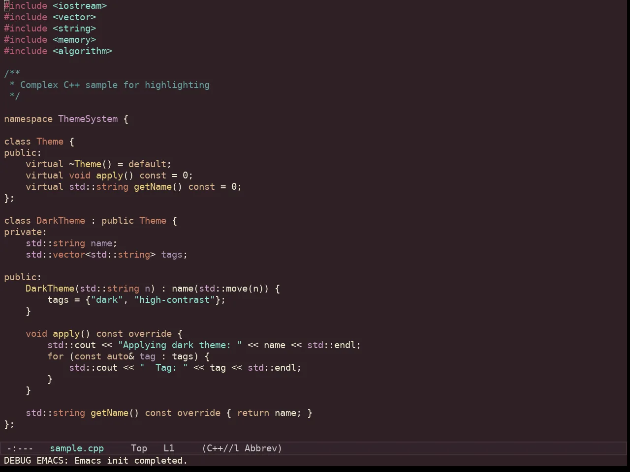Kaolin Blossom Theme in c++-mode