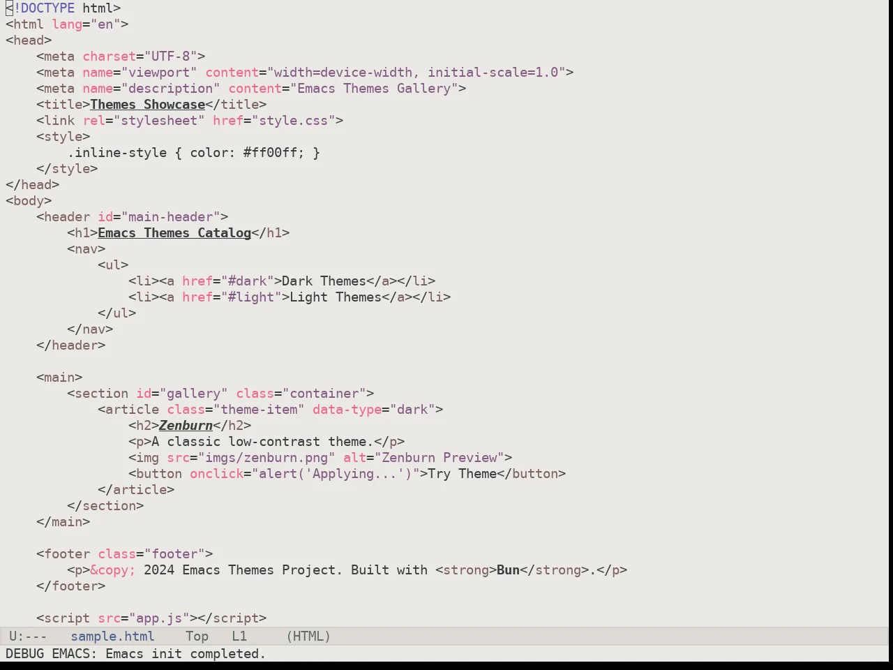 Kaolin Breeze Theme in html-mode