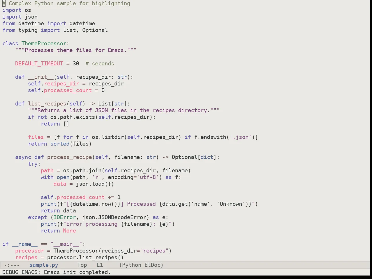 Kaolin Breeze Theme in python-mode