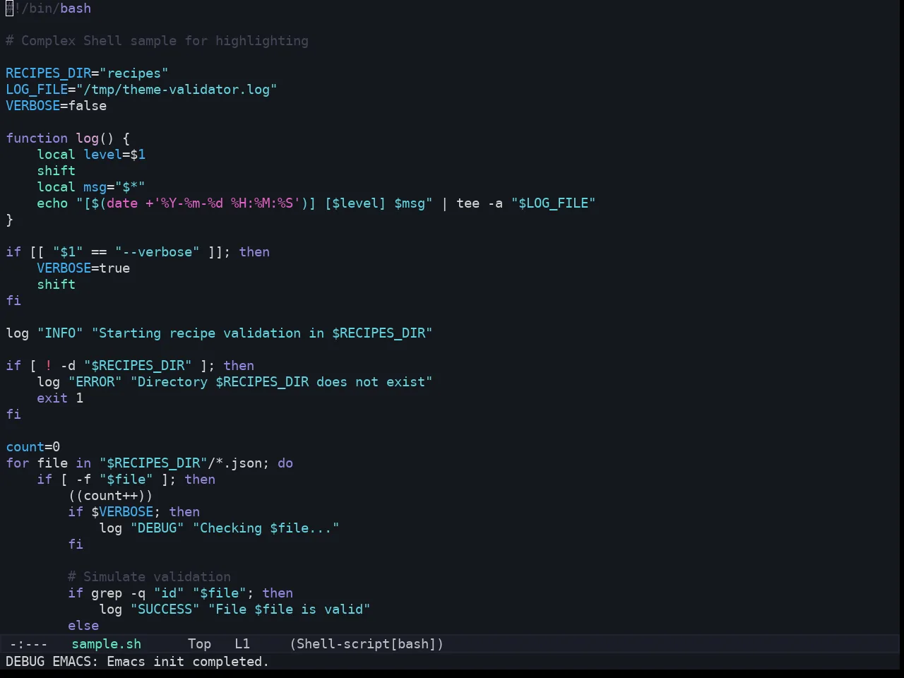 Kaolin Bubblegum Theme in sh-mode