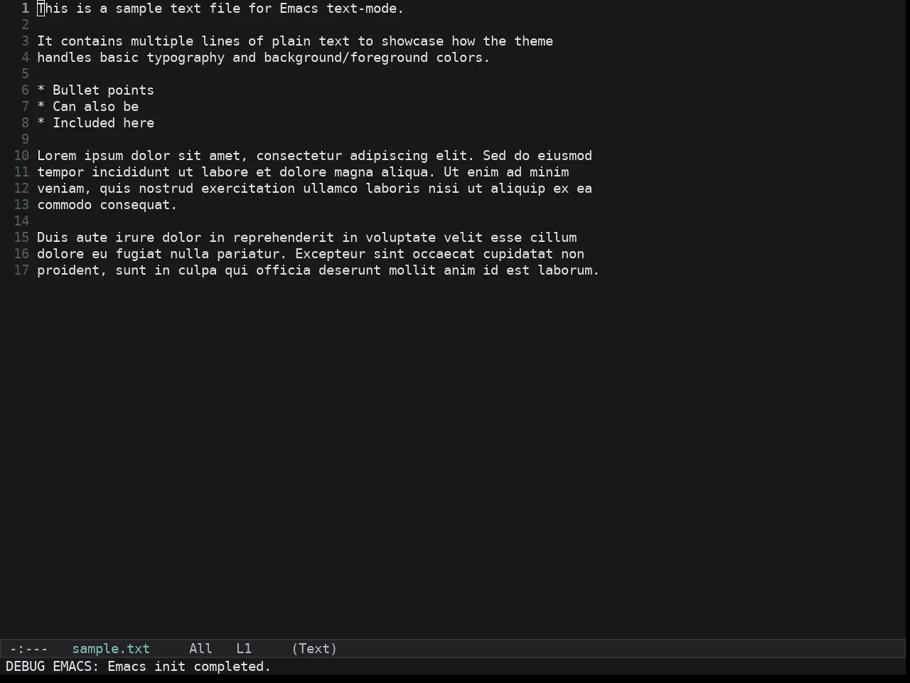 Kaolin Dark Theme in text-mode