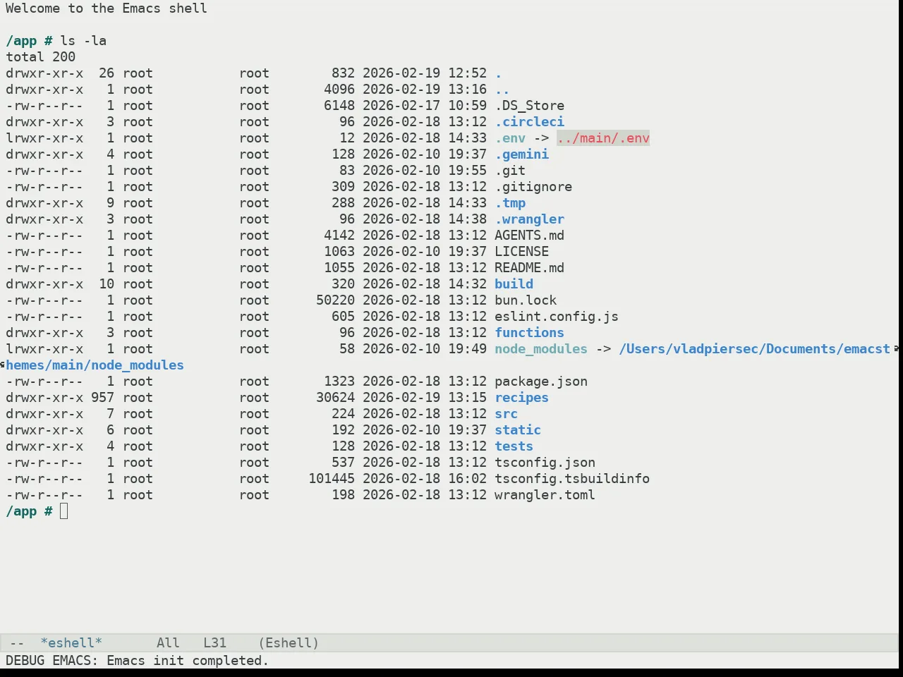 Kaolin Light Theme in eshell