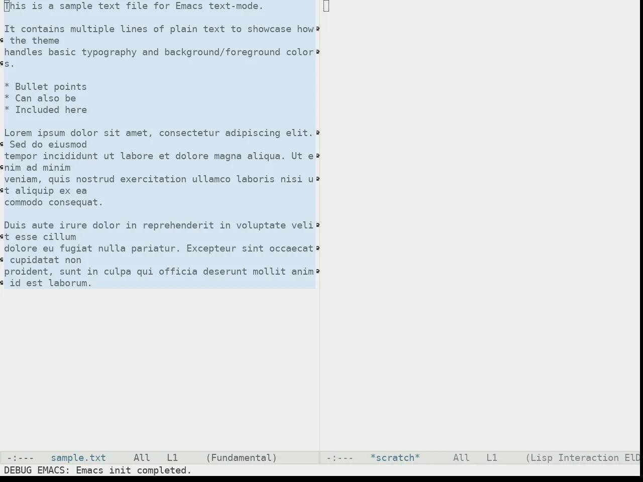 Kaolin Light Theme in fundamental-mode