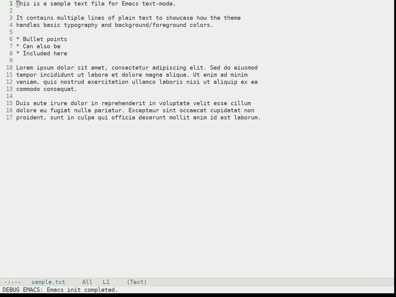 Kaolin Light Theme in text-mode