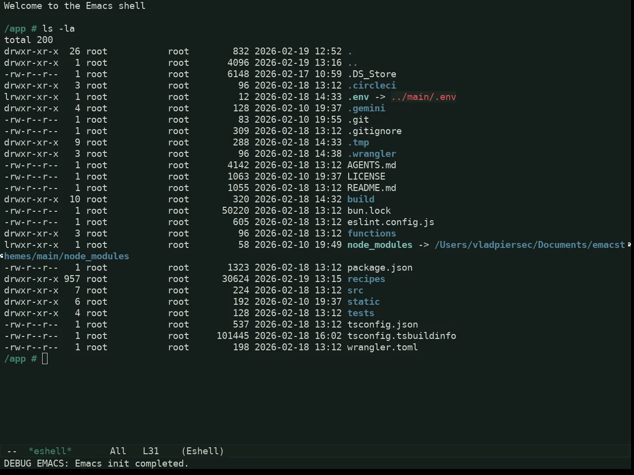 Kaolin Mono Dark Theme in eshell