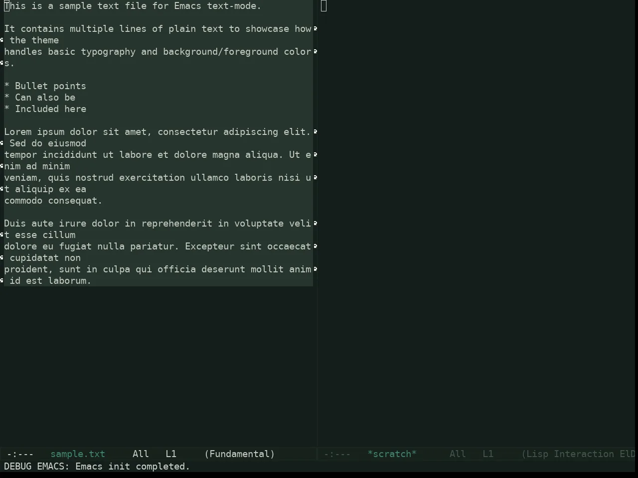 Kaolin Mono Dark Theme in fundamental-mode
