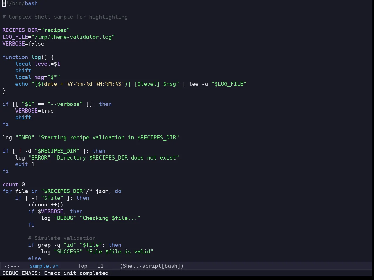 Kaolin Ocean Theme in sh-mode