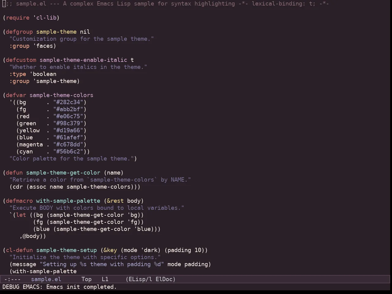 Kaolin Shiva Theme in emacs-lisp-mode