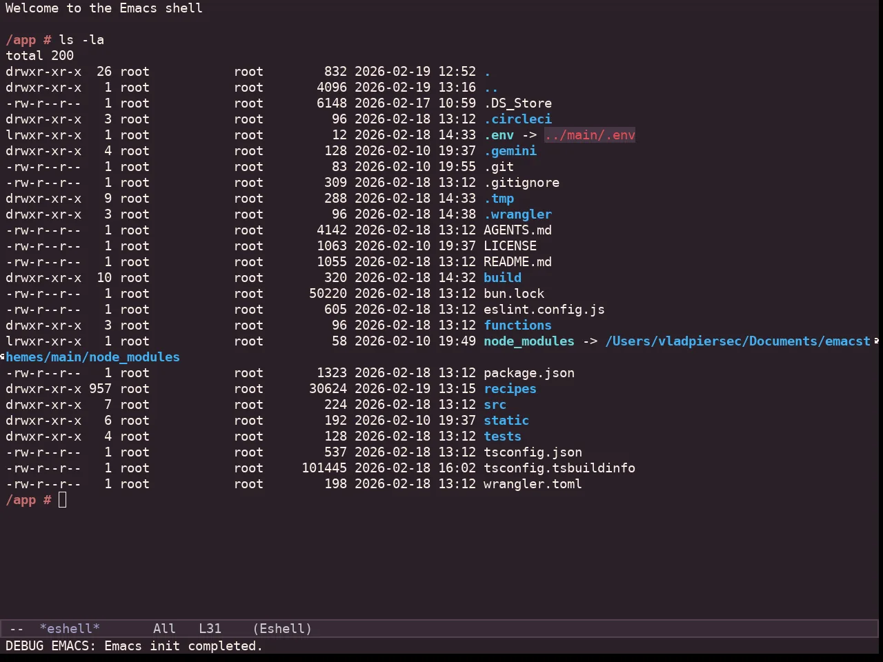 Kaolin Shiva Theme in eshell