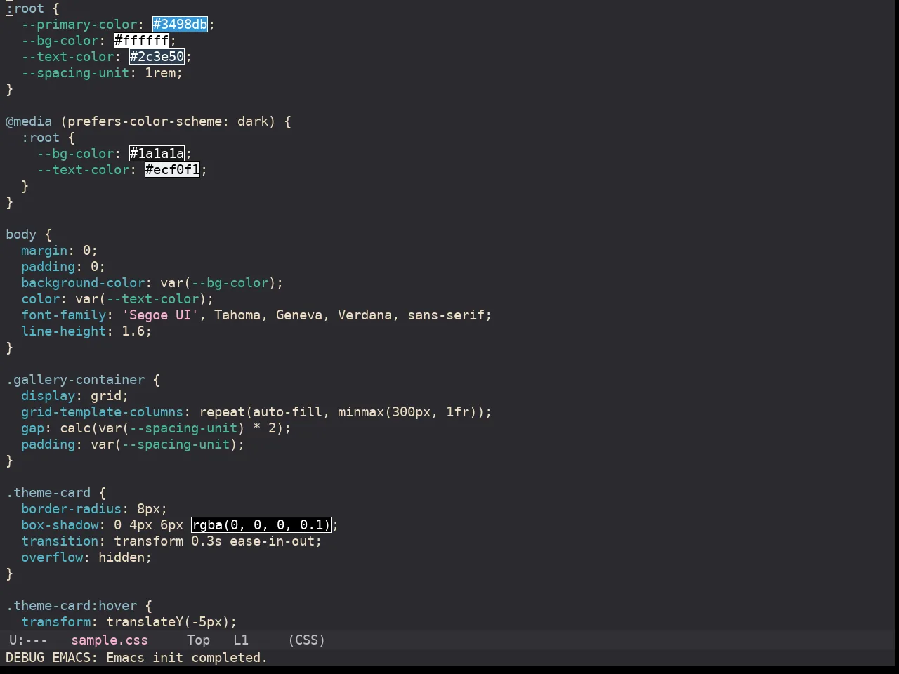 Kaolin Temple Theme in css-mode