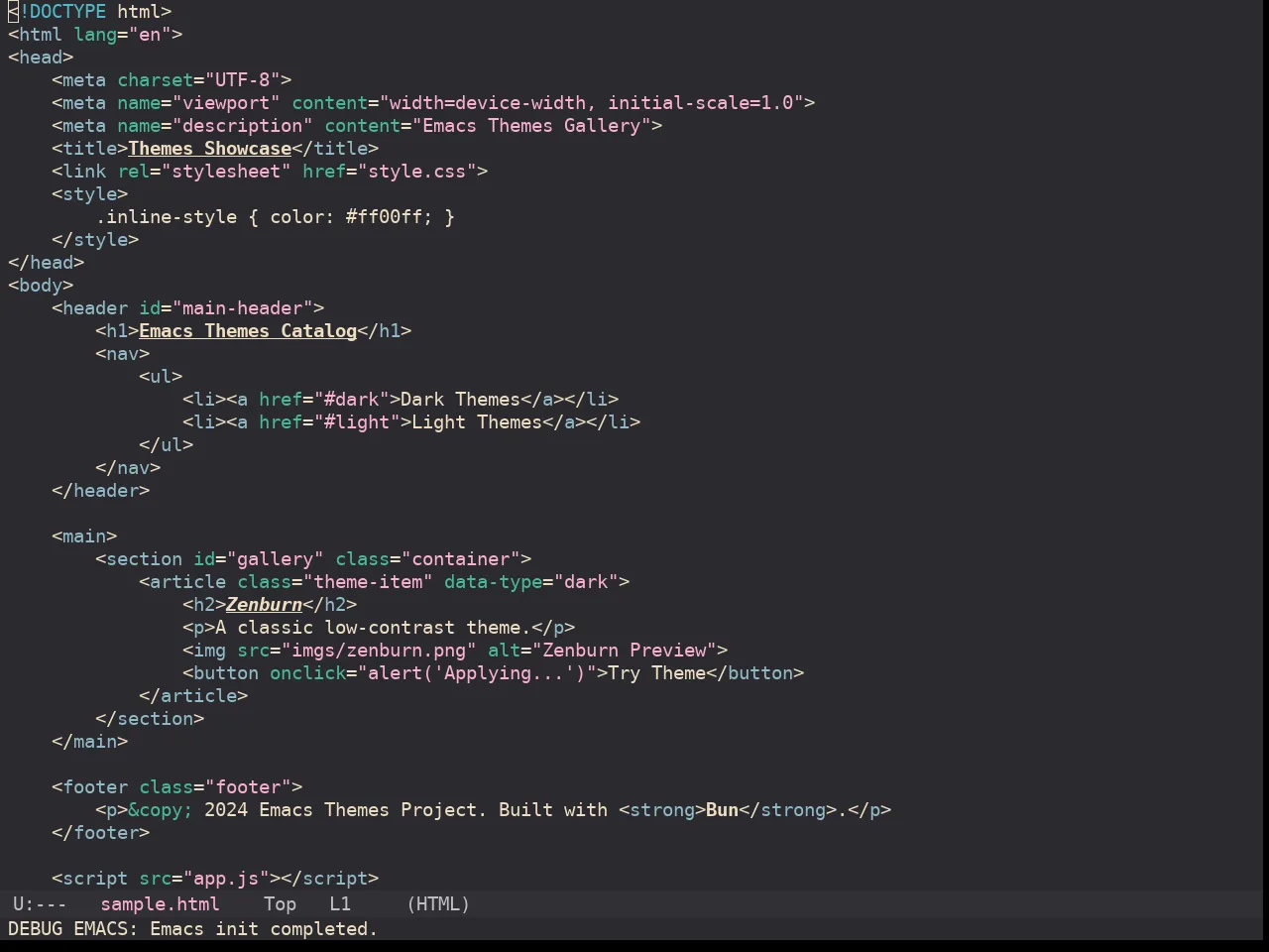 Kaolin Temple Theme in html-mode