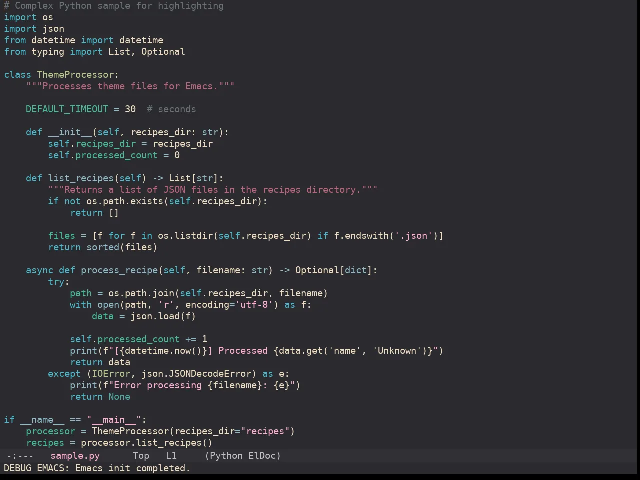 Kaolin Temple Theme in python-mode