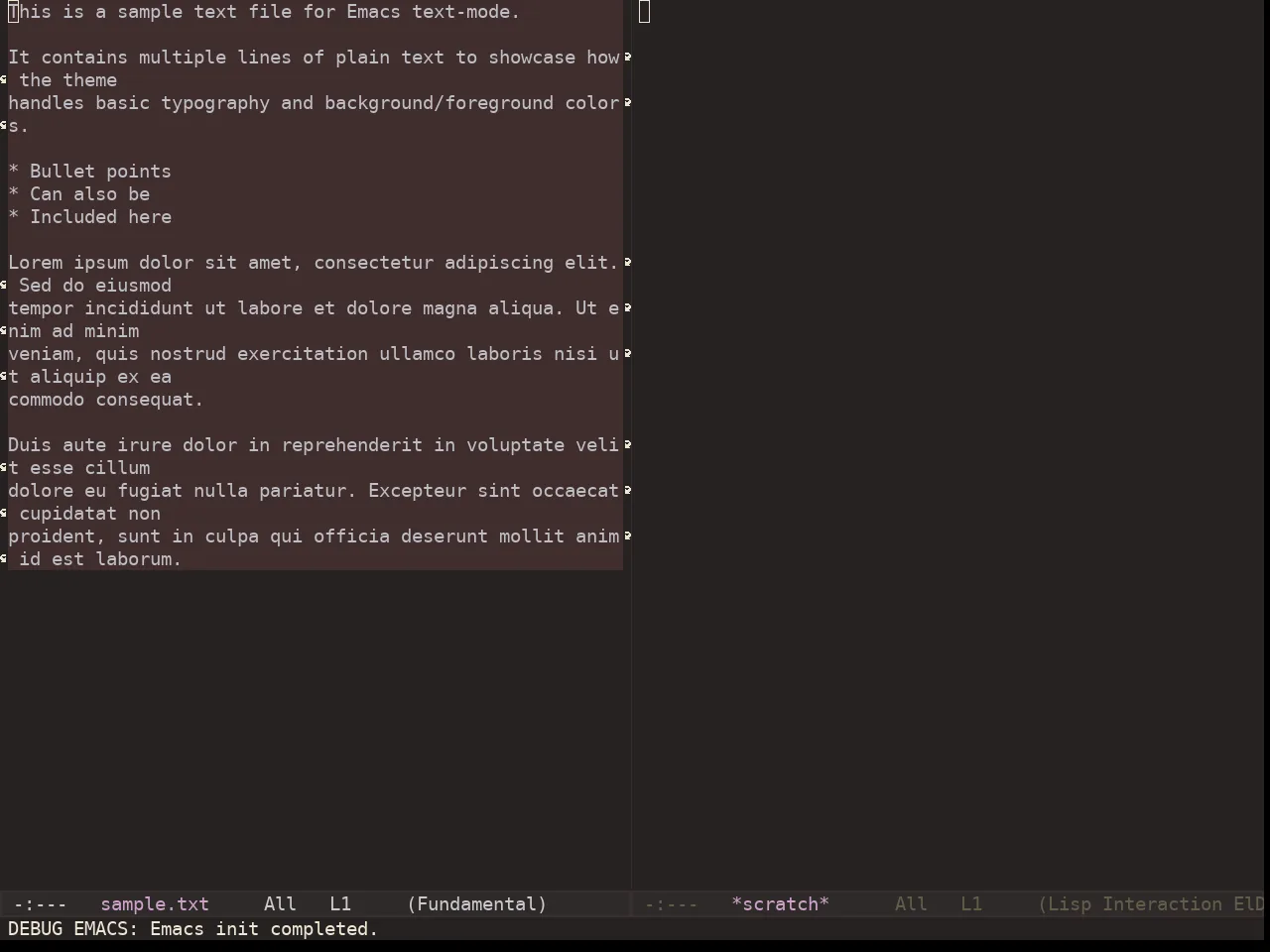 Kaolin Valley Dark Theme in fundamental-mode