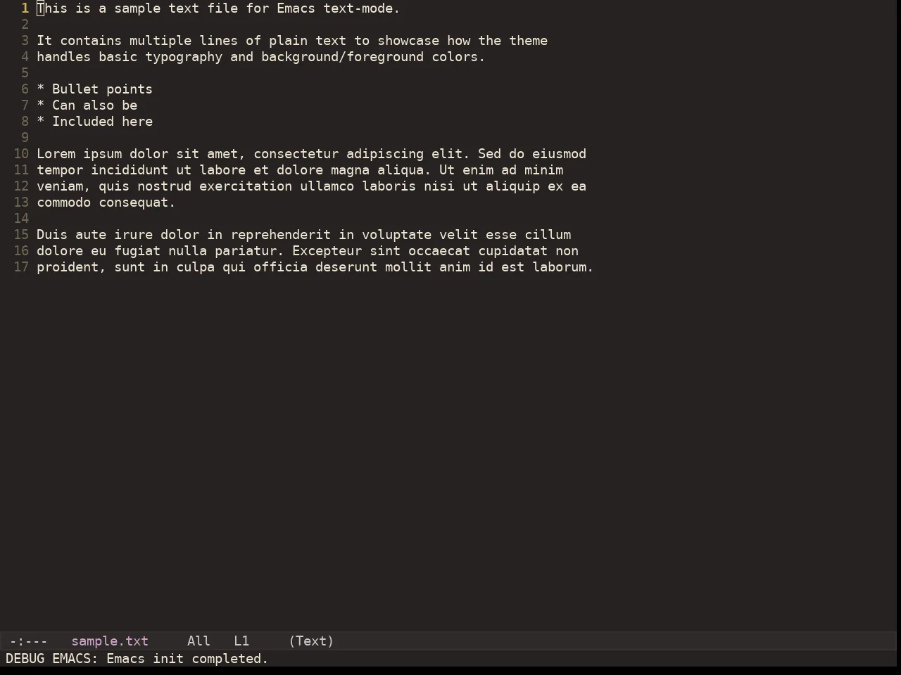 Kaolin Valley Dark Theme in text-mode