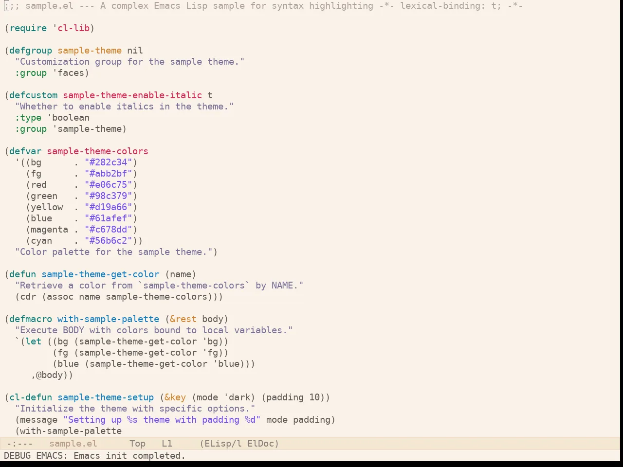 Kaolin Valley Light Theme in emacs-lisp-mode