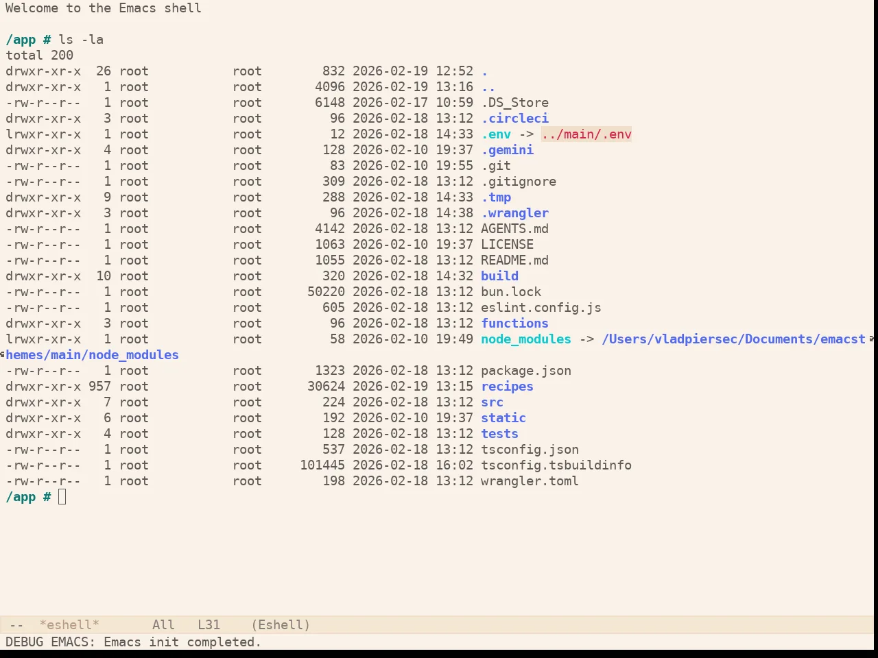 Kaolin Valley Light Theme in eshell