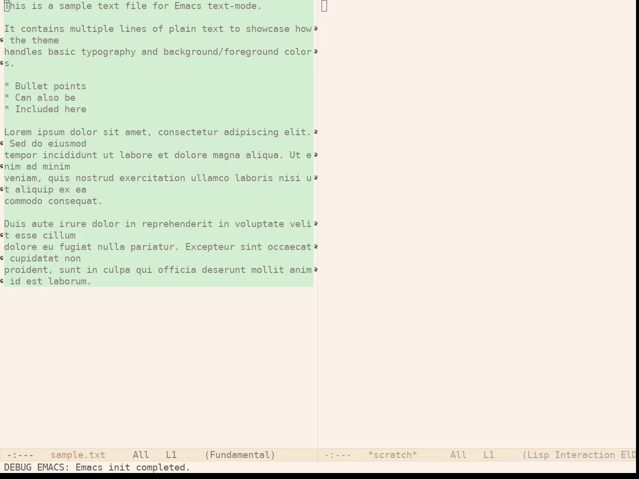 Kaolin Valley Light Theme in fundamental-mode
