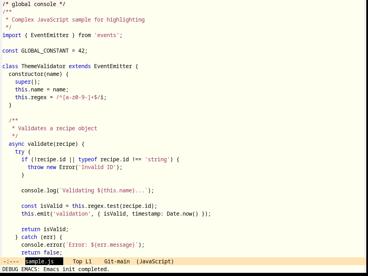 Katester Theme in javascript-mode