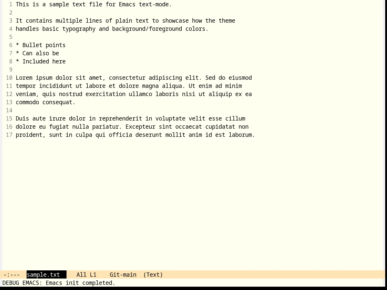 Katester Theme in text-mode