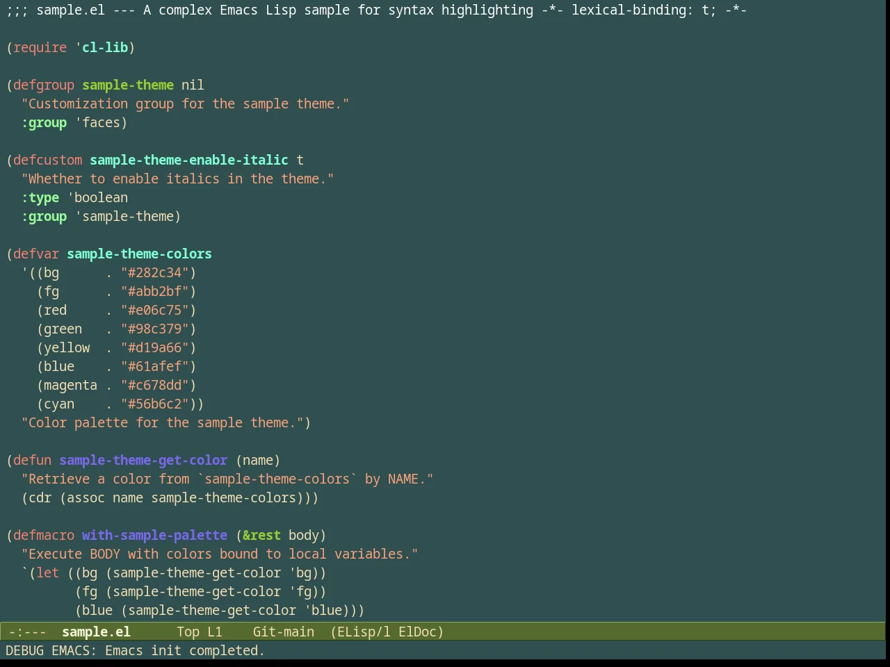 Kingsajz Theme in emacs-lisp-mode