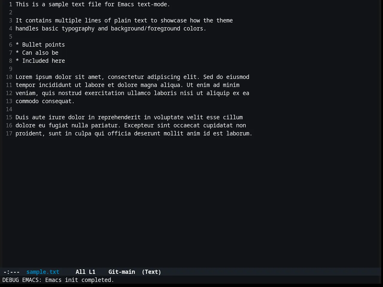 Klere Theme in text-mode