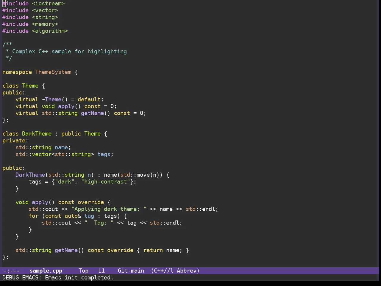 Koishi Theme in c++-mode