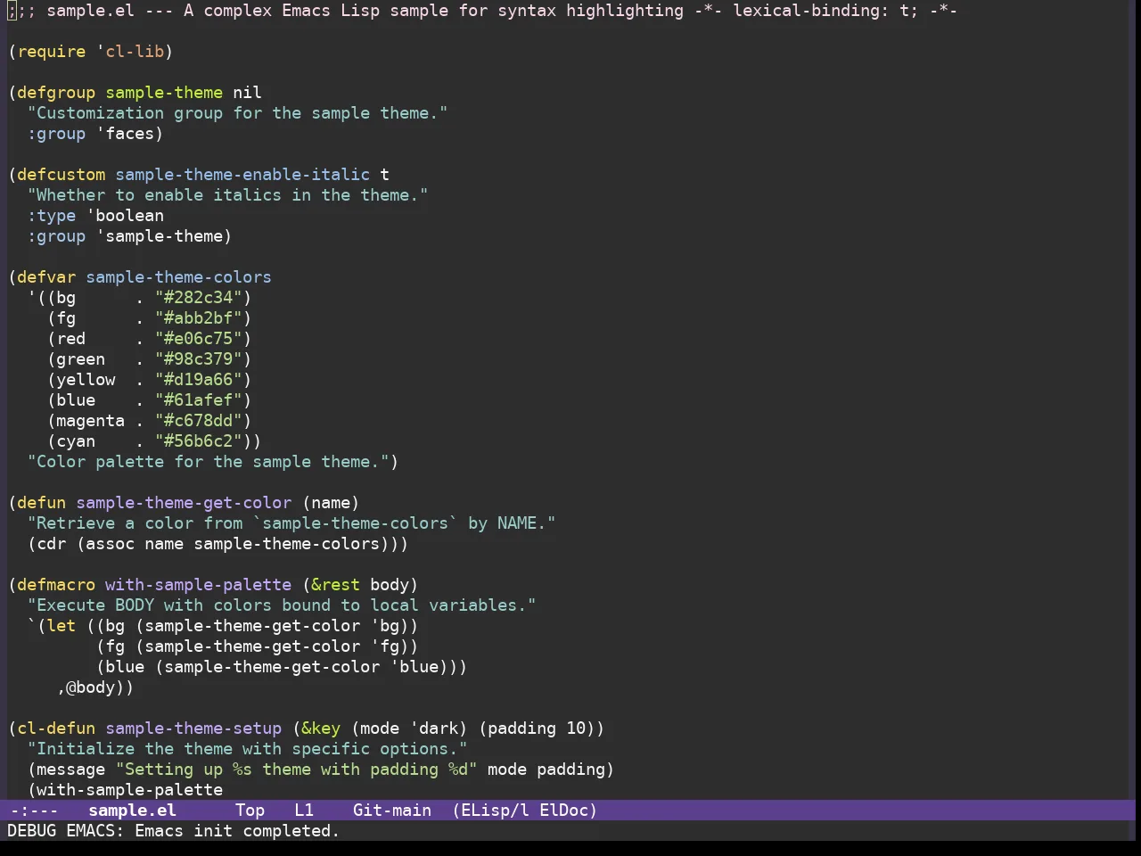 Koishi Theme in emacs-lisp-mode