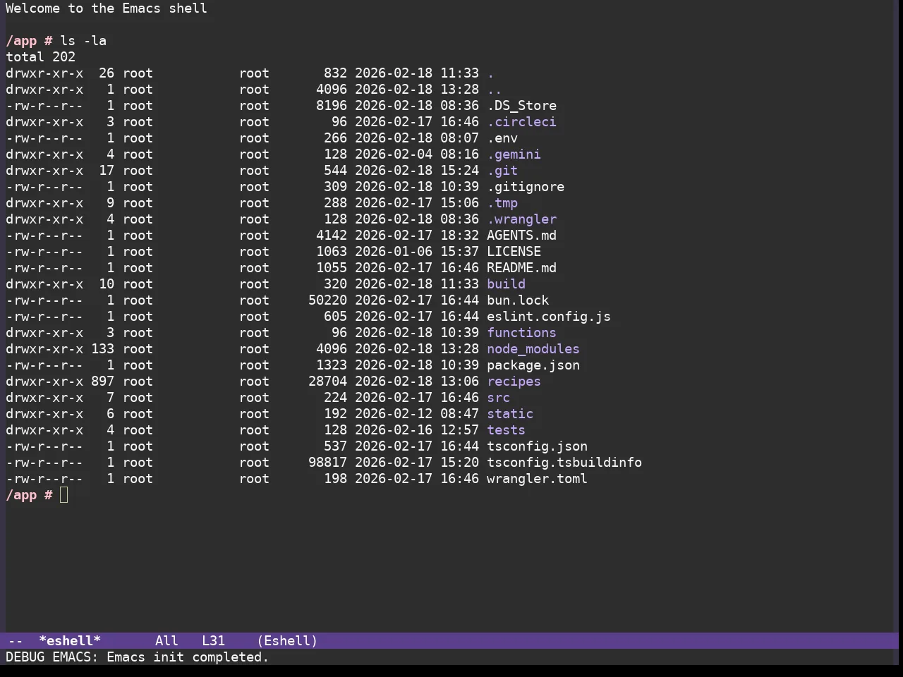 Koishi Theme in eshell