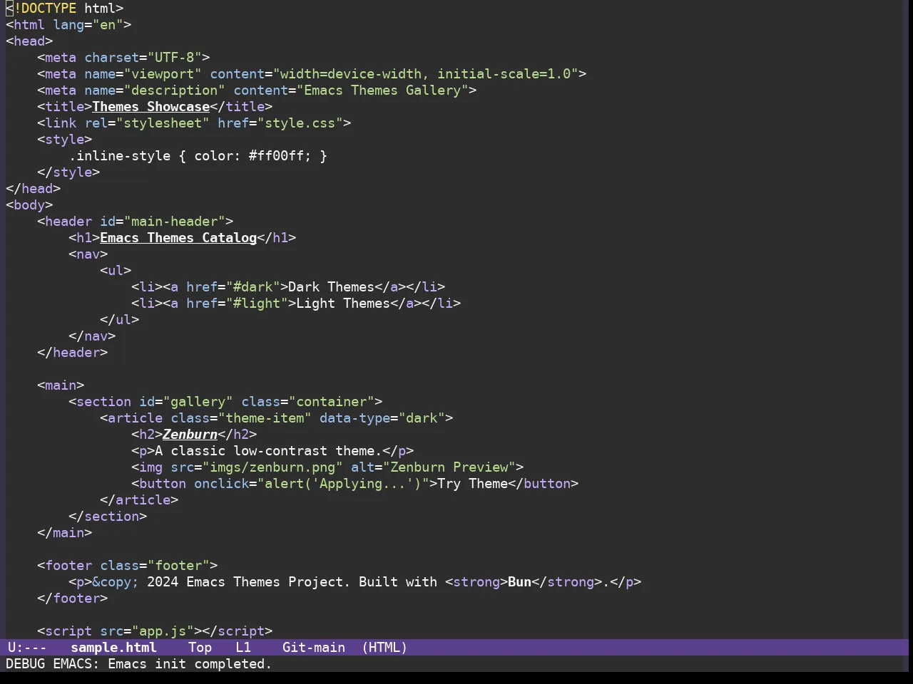 Koishi Theme in html-mode
