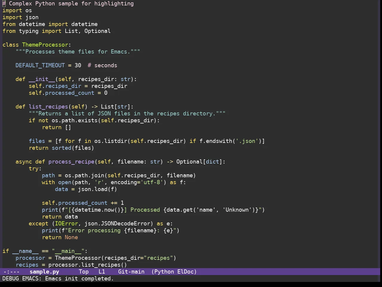 Koishi Theme in python-mode