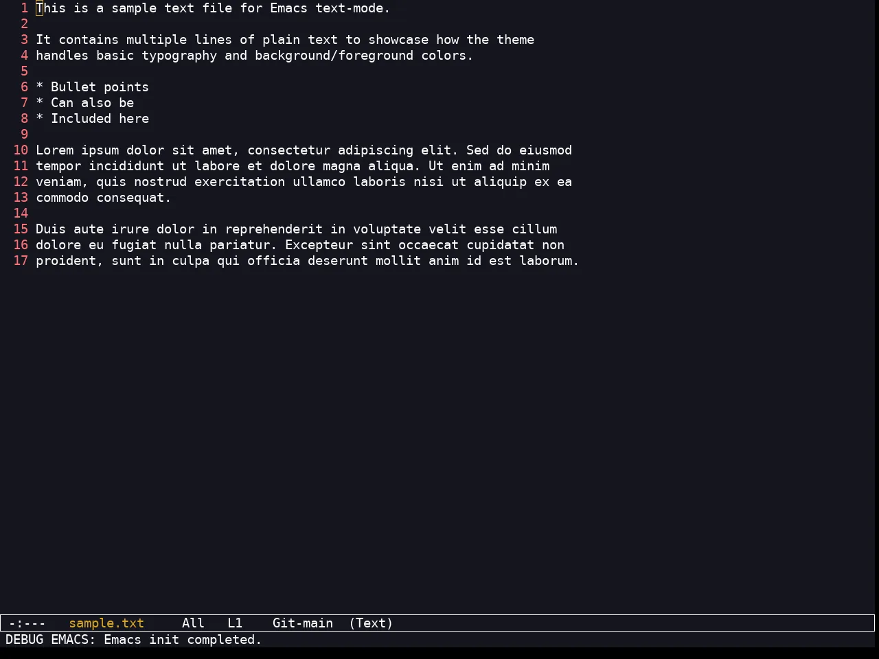 Kooten Theme in text-mode