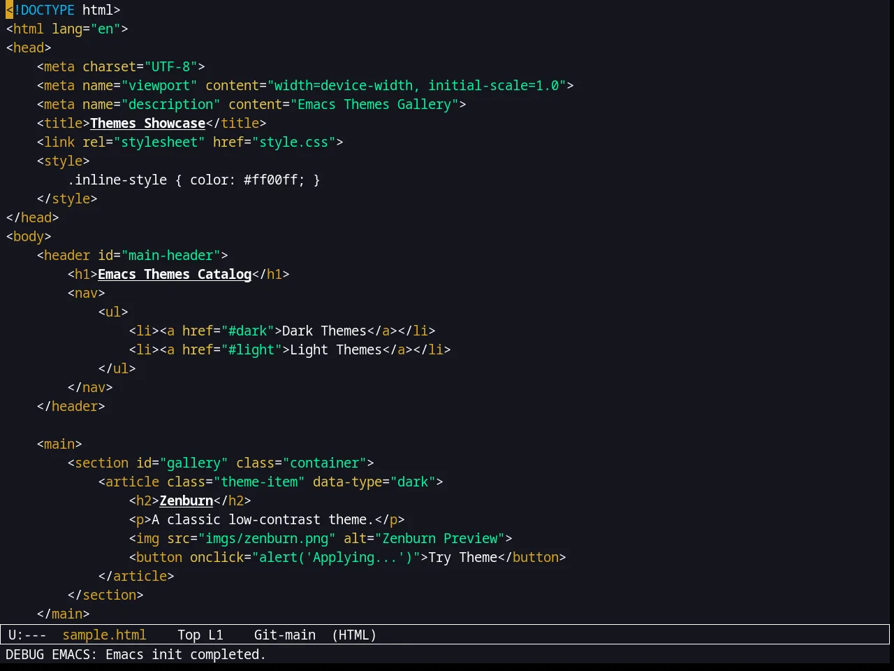 Kooten Theme in html-mode