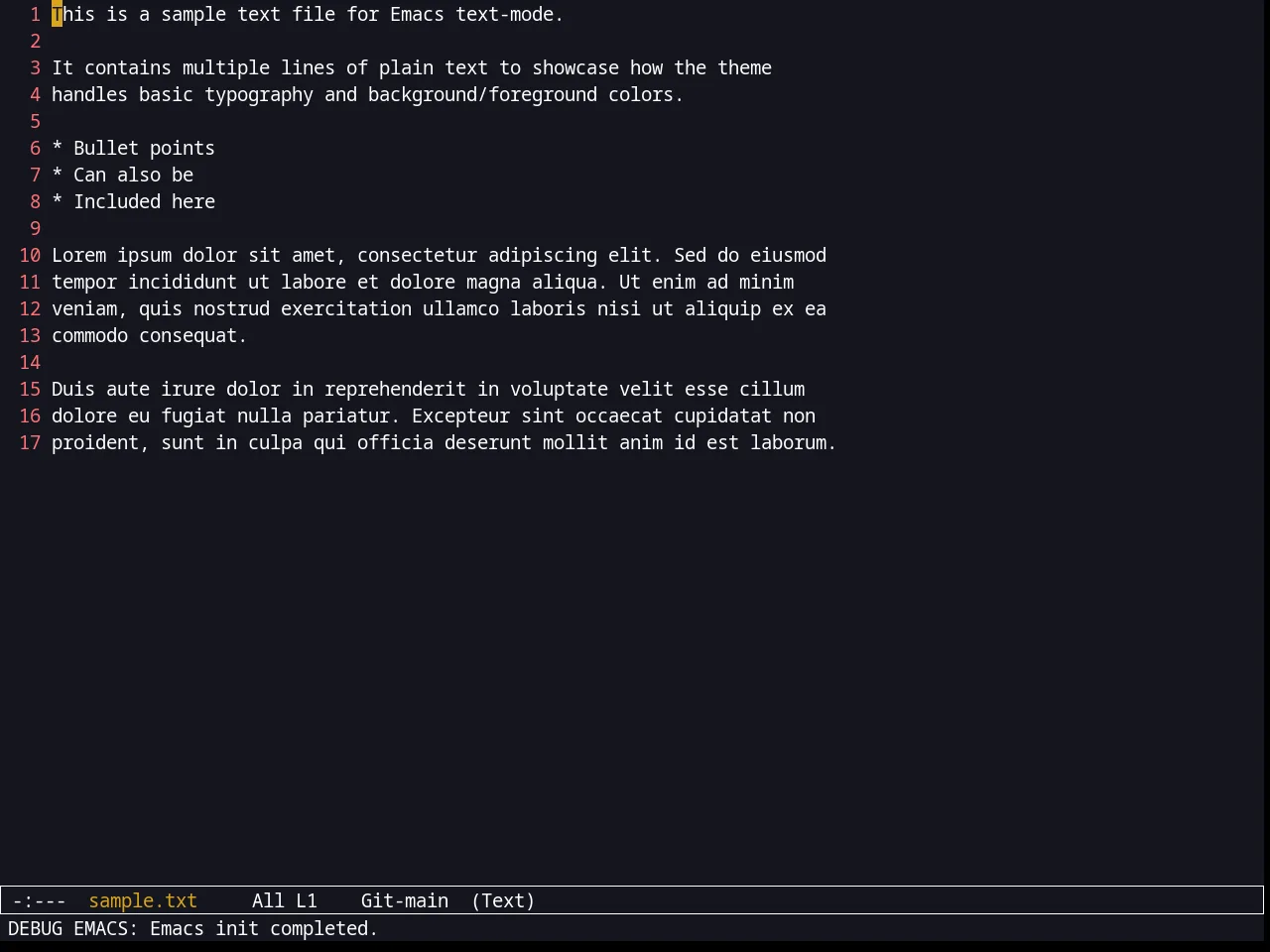 Kooten Theme in text-mode