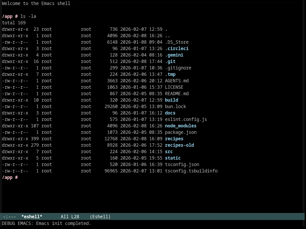Kosmos Theme in eshell