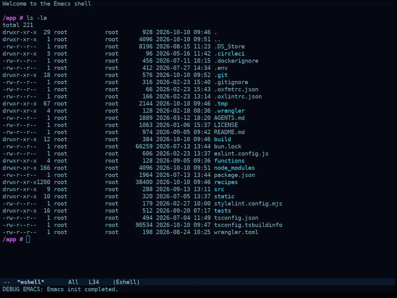 Kusanagi Theme in eshell