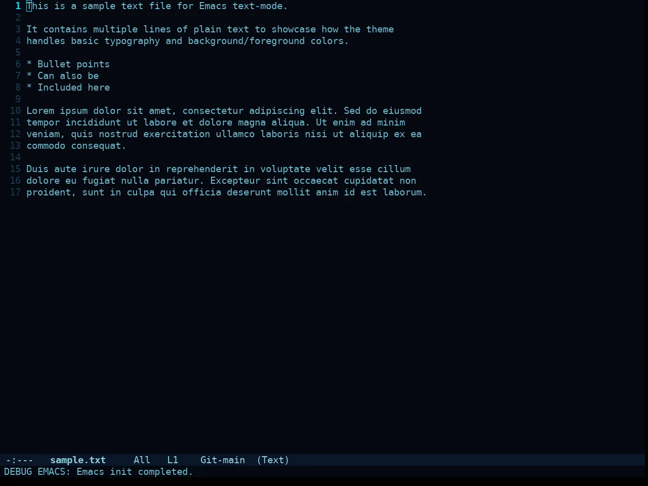 Kusanagi Theme in text-mode