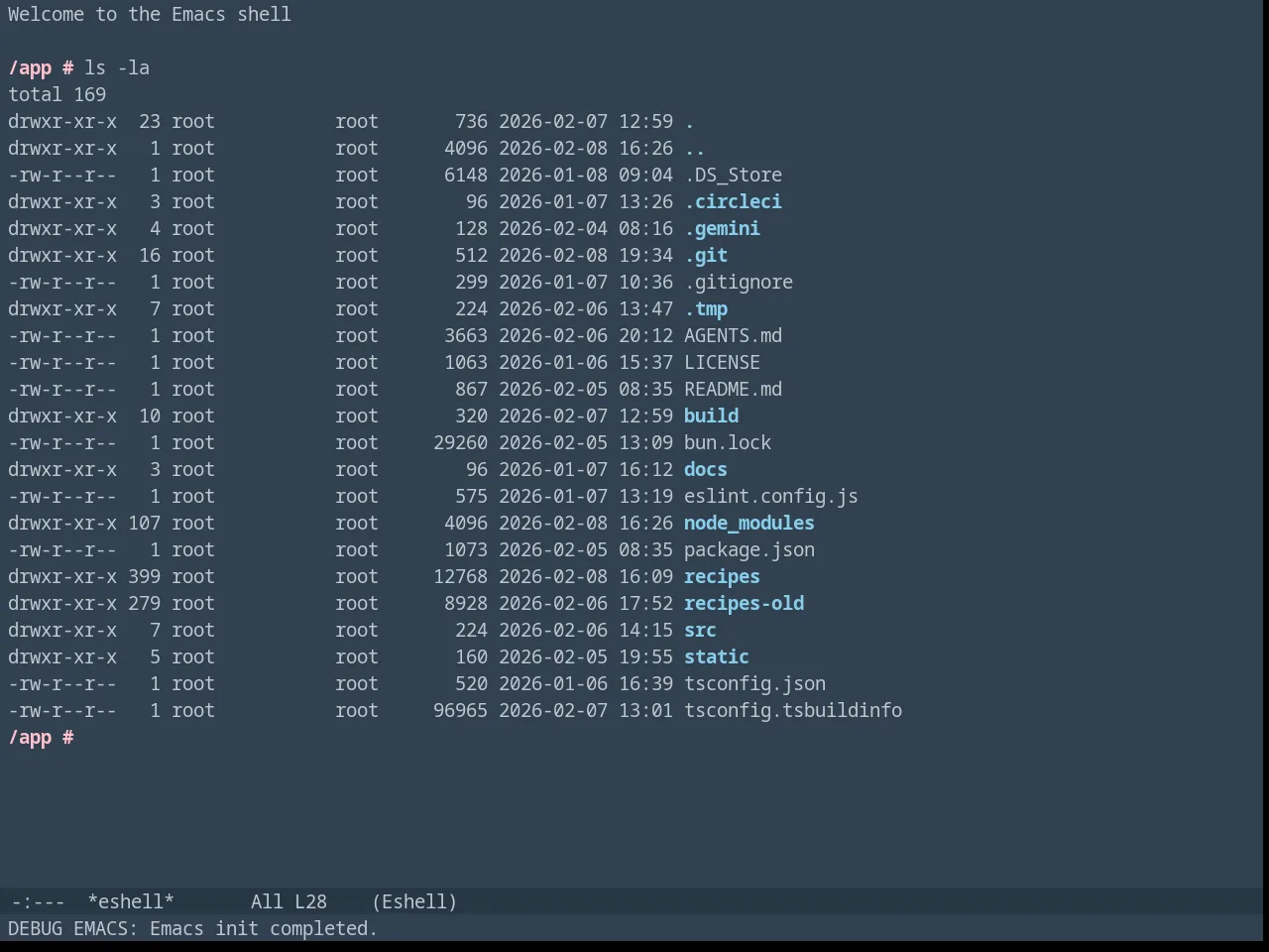 Lab Dark in eshell