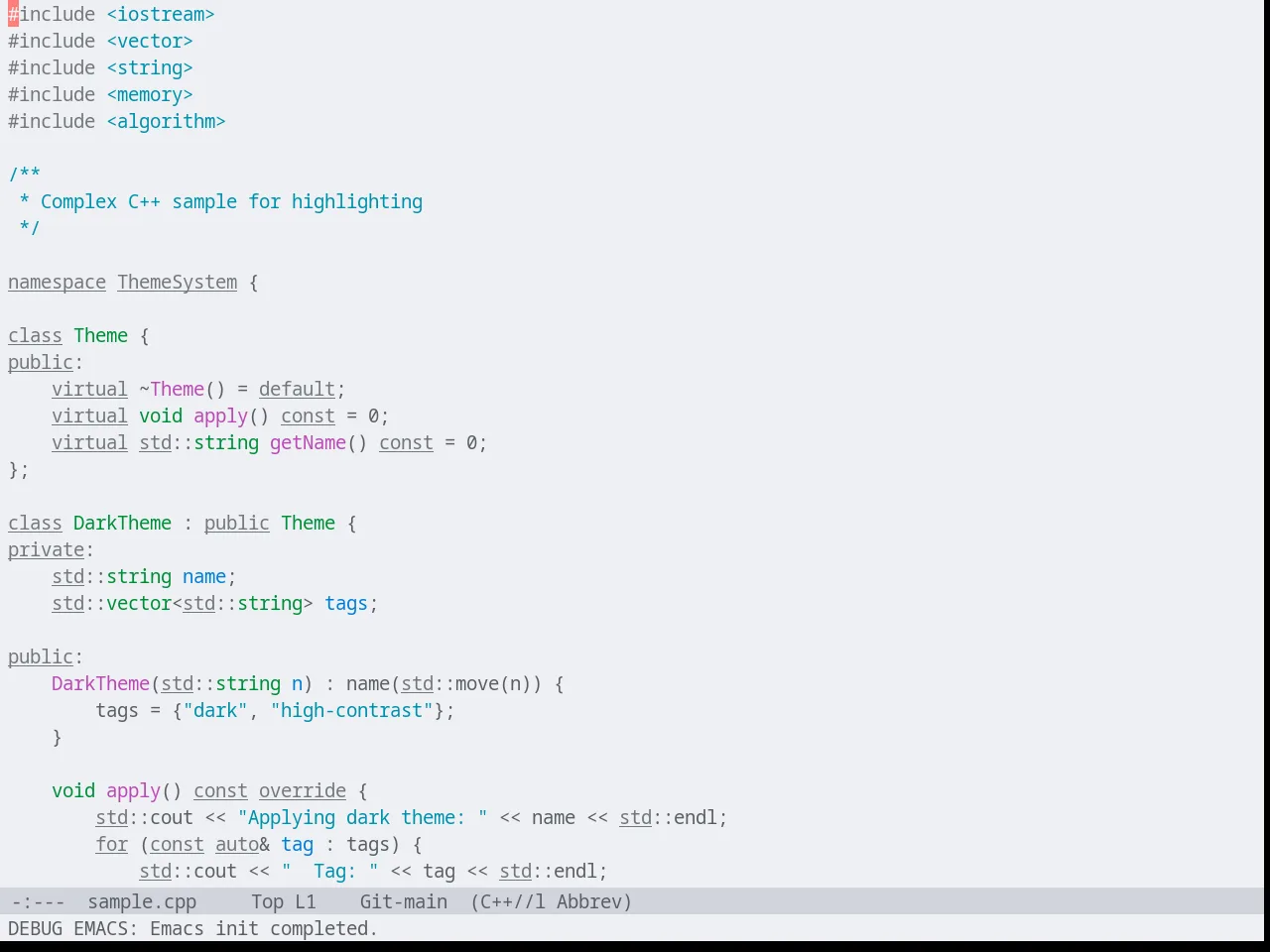 Lab Light in c++-mode