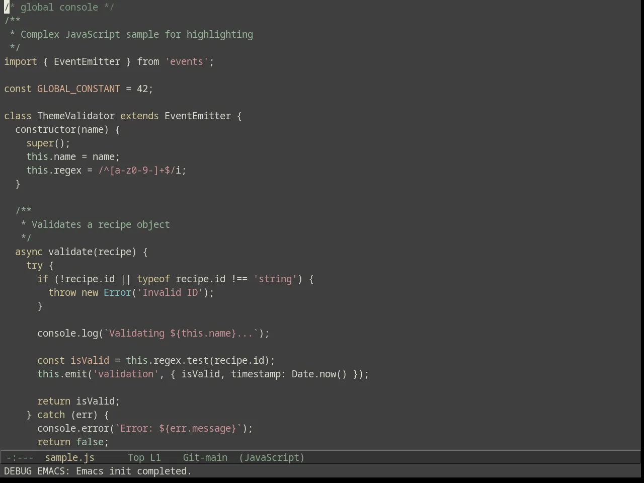 Labburn Theme in javascript-mode