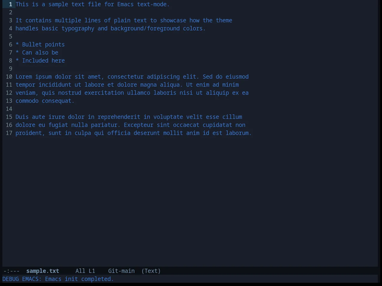 Laguna Theme in text-mode
