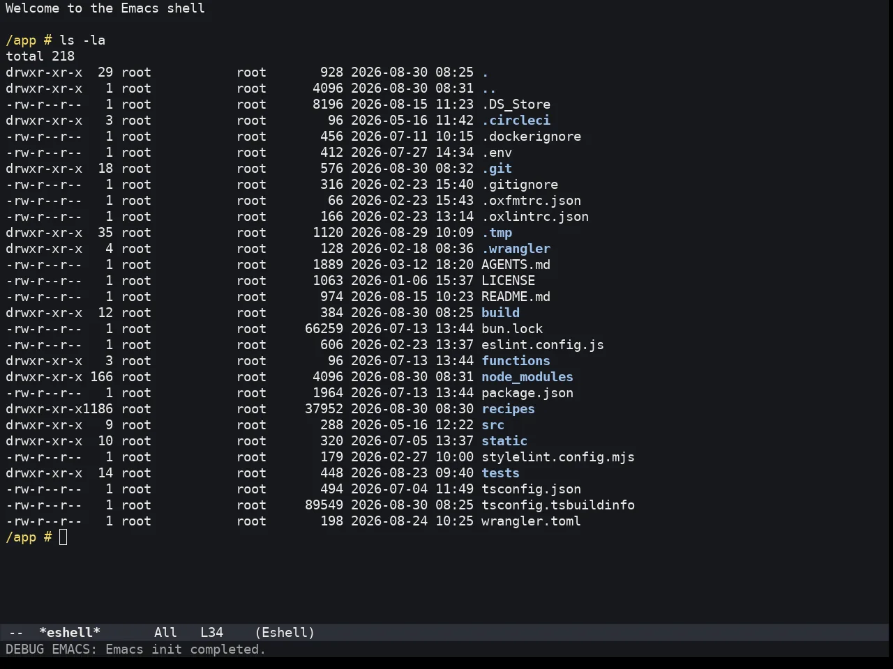 Lambda Dark Theme in eshell